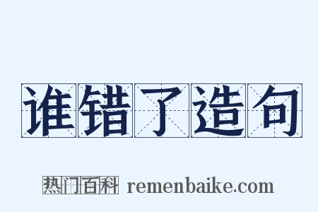 谁错了造句是什么意思的图片